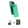 MARSİLYAN™- iPhone 16 Kılıf İz Işık Koleksiyonu - Şeffaf 360 Full Body Arka Koruyucu + Bilvis Titan Kamera Lens - PE