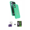 MARSİLYAN™- iPhone 16 Kılıf İz Işık Koleksiyonu - Şeffaf 360 Full Body Arka Koruyucu + Bilvis Titan Kamera Lens - SH