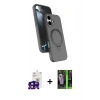 MARSİLYAN™- iPhone 16 Kılıf İz Işık Koleksiyonu - Şeffaf 360 Full Body Arka Koruyucu + Bilvis Titan Kamera Lens - SH