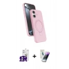 MARSİLYAN™- iPhone 16 Kılıf İz Işık Koleksiyonu - Şeffaf Pasifik Cam Ekran Koruyucu + Bilvis Titan Kamera Lens - GS