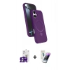 MARSİLYAN™- iPhone 16 Kılıf İz Işık Koleksiyonu - Şeffaf Pasifik Cam Ekran Koruyucu + Bilvis Titan Kamera Lens - GS