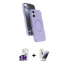 MARSİLYAN™- iPhone 16 Kılıf İz Işık Koleksiyonu - Şeffaf Pasifik Cam Ekran Koruyucu + Bilvis Titan Kamera Lens - GS