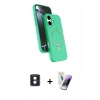 MARSİLYAN™- iPhone 16 Kılıf İz Işık Koleksiyonu - Şeffaf Pasifik Cam Ekran Koruyucu + PVD Metal Kamera Lens - MI