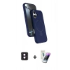 MARSİLYAN™- iPhone 16 Kılıf İz Işık Koleksiyonu - Şeffaf Pasifik Cam Ekran Koruyucu + PVD Metal Kamera Lens - PE