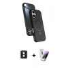MARSİLYAN™- iPhone 16 Kılıf İz Işık Koleksiyonu - Şeffaf Pasifik Cam Ekran Koruyucu + PVD Metal Kamera Lens - PE
