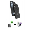 MARSİLYAN™- iPhone 16 Kılıf İz Işık Koleksiyonu - Şeffaf Pasifik Cam Ekran Koruyucu + Raze Metal Kamera Lens - SH