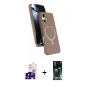 MARSİLYAN™- iPhone 16 Kılıf İz Işık Koleksiyonu - Siyah 360 Mat Full Body Arka Koruyucu + Siyah Bilvis Titan Kamera Lens