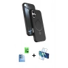 MARSİLYAN™- iPhone 16 Kılıf İz Işık Koleksiyonu - Siyah 3D Antistatik Seramik Nano Ekran Koruyucu + Raze Metal Kamera Lens - LT