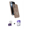 MARSİLYAN™- iPhone 16 Kılıf İz Işık Koleksiyonu - Siyah Bilvis 5in1 3D Magic Cam Ekran Koruyucu + Bilvis Titan Kamera Lens - YL