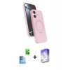 MARSİLYAN™- iPhone 16 Kılıf İz Işık Koleksiyonu - Siyah Bilvis 5in1 3D Magic Cam Ekran Koruyucu + Raze Metal Kamera Lens - LT