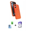 MARSİLYAN™- iPhone 16 Kılıf İz Işık Koleksiyonu - Siyah Bilvis 5in1 3D Magic Cam Ekran Koruyucu + Raze Metal Kamera Lens - LT