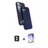 MARSİLYAN™- iPhone 16 Kılıf İz Işık Koleksiyonu - Siyah Bilvis 5in1 3D Magic Cam Ekran Koruyucu + PVD Metal Kamera Lens - MI