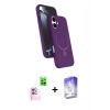 MARSİLYAN™- iPhone 16 Kılıf İz Işık Koleksiyonu - Siyah Bilvis 5in1 3D Magic Cam Ekran Koruyucu + Raze Metal Kamera Lens - PE