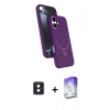 MARSİLYAN™- iPhone 16 Kılıf İz Işık Koleksiyonu - Siyah Bilvis 5in1 3D Magic Cam Ekran Koruyucu + PVD Metal Kamera Lens - YL