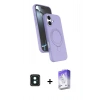 MARSİLYAN™- iPhone 16 Kılıf İz Işık Koleksiyonu - Siyah Bilvis 5in1 3D Magic Cam Ekran Koruyucu + PVD Metal Kamera Lens - YL