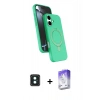 MARSİLYAN™- iPhone 16 Kılıf İz Işık Koleksiyonu - Siyah Bilvis 5in1 3D Magic Cam Ekran Koruyucu + PVD Metal Kamera Lens - YL