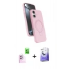 MARSİLYAN™- iPhone 16 Kılıf İz Işık Koleksiyonu - Siyah Bilvis 5in1 5D Magic Hayalet Cam Ekran Koruyucu + Raze Metal Kamera Lens - PE