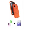 MARSİLYAN™- iPhone 16 Kılıf İz Işık Koleksiyonu - Siyah Bilvis 5in1 5D Magic Hayalet Cam Ekran Koruyucu + Raze Metal Kamera Lens - PE