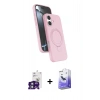 MARSİLYAN™- iPhone 16 Kılıf İz Işık Koleksiyonu - Siyah Bilvis 5in1 5D Magic Hayalet Cam Ekran Koruyucu + Bilvis Titan Kamera Lens - YL