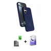 MARSİLYAN™- iPhone 16 Kılıf İz Işık Koleksiyonu - Siyah Bilvis 5in1 5D Magic Hayalet Cam Ekran Koruyucu + Raze Metal Kamera Lens - SH