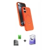 MARSİLYAN™- iPhone 16 Kılıf İz Işık Koleksiyonu - Siyah Bilvis 5in1 5D Magic Hayalet Cam Ekran Koruyucu + Raze Metal Kamera Lens - SH
