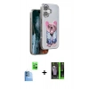 MARSİLYAN™- iPhone 16 Kılıf İz Minimal Koleksiyonu - Şeffaf 360 Full Body Arka Koruyucu + Raze Metal Kamera Lens - LT