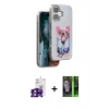 MARSİLYAN™- iPhone 16 Kılıf İz Minimal Koleksiyonu - Şeffaf 360 Full Body Arka Koruyucu + Bilvis Titan Kamera Lens - PE