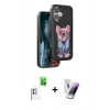 MARSİLYAN™- iPhone 16 Kılıf İz Minimal Koleksiyonu - Şeffaf Pasifik Cam Ekran Koruyucu + Raze Metal Kamera Lens - BZ