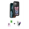 MARSİLYAN™- iPhone 16 Kılıf İz Minimal Koleksiyonu - Şeffaf Pasifik Cam Ekran Koruyucu + Raze Metal Kamera Lens - PE