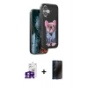 MARSİLYAN™- iPhone 16 Kılıf İz Minimal Koleksiyonu - Siyah 3D Antistatik Hayalet Cam Ekran Koruyucu + Bilvis Titan Kamera Lens - GS