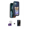MARSİLYAN™- iPhone 16 Kılıf İz Minimal Koleksiyonu - Siyah 3D Antistatik Hayalet Cam Ekran Koruyucu + Bilvis Titan Kamera Lens - PE