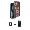 MARSİLYAN™- iPhone 16 Kılıf İz Minimal Koleksiyonu - Siyah 3D Antistatik Hayalet Cam Ekran Koruyucu + PVD Metal Kamera Lens - PE