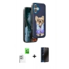 MARSİLYAN™- iPhone 16 Kılıf İz Minimal Koleksiyonu - Siyah 3D Antistatik Hayalet Cam Ekran Koruyucu + Raze Metal Kamera Lens - BZ