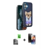 MARSİLYAN™- iPhone 16 Kılıf İz Minimal Koleksiyonu - Siyah 3D Antistatik Mat Seramik Nano Ekran Koruyucu + Raze Metal Kamera Lens - SH