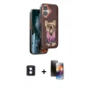 MARSİLYAN™- iPhone 16 Kılıf İz Minimal Koleksiyonu - Siyah 3D Antistatik Mat Seramik Nano Ekran Koruyucu + PVD Metal Kamera Lens - MI