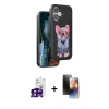 MARSİLYAN™- iPhone 16 Kılıf İz Minimal Koleksiyonu - Siyah 3D Antistatik Mat Seramik Nano Ekran Koruyucu + Bilvis Titan Kamera Lens - SH