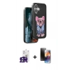MARSİLYAN™- iPhone 16 Kılıf İz Minimal Koleksiyonu - Siyah 3D Antistatik Mat Seramik Nano Ekran Koruyucu + Bilvis Titan Kamera Lens - YL