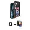 MARSİLYAN™- iPhone 16 Kılıf İz Minimal Koleksiyonu - Siyah 3D Antistatik Mat Seramik Nano Ekran Koruyucu + PVD Metal Kamera Lens - MI