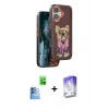 MARSİLYAN™- iPhone 16 Kılıf İz Minimal Koleksiyonu - Siyah Bilvis 5in1 3D Magic Cam Ekran Koruyucu + Raze Metal Kamera Lens - LT