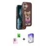 MARSİLYAN™- iPhone 16 Kılıf İz Minimal Koleksiyonu - Siyah Bilvis 5in1 3D Magic Cam Ekran Koruyucu + Raze Metal Kamera Lens - PE