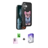 MARSİLYAN™- iPhone 16 Kılıf İz Minimal Koleksiyonu - Siyah Bilvis 5in1 3D Magic Cam Ekran Koruyucu + Raze Metal Kamera Lens - PE
