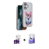 MARSİLYAN™- iPhone 16 Kılıf İz Minimal Koleksiyonu - Siyah Bilvis 5in1 5D Magic Hayalet Cam Ekran Koruyucu + Bilvis Titan Kamera Lens - SH