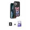MARSİLYAN™- iPhone 16 Kılıf İz Minimal Koleksiyonu - Siyah Bilvis 5in1 5D Magic Hayalet Cam Ekran Koruyucu + PVD Metal Kamera Lens - YL