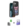 MARSİLYAN™- iPhone 16 Kılıf İz Minimal Koleksiyonu - Siyah Bilvis 5in1 5D Magic Hayalet Cam Ekran Koruyucu + Raze Metal Kamera Lens - SH