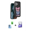 MARSİLYAN™- iPhone 16 Kılıf İz Minimal Koleksiyonu - Siyah Bilvis 5in1 5D Magic Hayalet Cam Ekran Koruyucu + Raze Metal Kamera Lens - LT