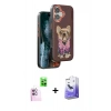 MARSİLYAN™- iPhone 16 Kılıf İz Minimal Koleksiyonu - Siyah Bilvis 5in1 5D Magic Hayalet Cam Ekran Koruyucu + Raze Metal Kamera Lens - PE