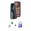 MARSİLYAN™- iPhone 16 Kılıf İz Minimal Koleksiyonu - Siyah Bilvis 5in1 5D Magic Hayalet Cam Ekran Koruyucu + Raze Metal Kamera Lens - BZ