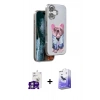 MARSİLYAN™- iPhone 16 Kılıf İz Minimal Koleksiyonu - Siyah Bilvis 5in1 5D Magic Hayalet Cam Ekran Koruyucu + Bilvis Titan Kamera Lens - GS