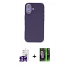 MARSİLYAN™- iPhone 16 Kılıf Kıvılcım Çizgi Serisi - Şeffaf 360 Full Body Arka Koruyucu + Bilvis Titan Kamera Lens - SH