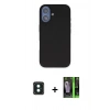 MARSİLYAN™- iPhone 16 Kılıf Kıvılcım Çizgi Serisi - Şeffaf 360 Full Body Arka Koruyucu + PVD Metal Kamera Lens - YL